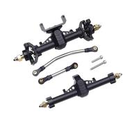 MKIUYVD RC Complete Axle For Axial For SCX24 C10 1/24 RC Crawler Car Upgrade Parts Plastic Front Rear Axle Set Complete With Servo Mount(1Set)