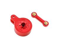 MKIUYVD RC Parts Compatible With ARRMA 1/10 3S 4S For BIG For ROCK For GRANITE For KRATON For OUTCAST For SENTON Metal 23T 25T Servo Saver With Fixed Link(Red,23t)