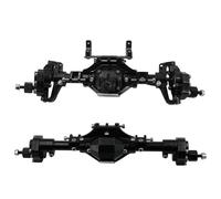 MKIUYVD RC Parts Compatible With Axial 90046 90047 Scx10 I 1/10 rc cars Accessories Upgrades Parts Metallic Body Front And Rear Portal Axle Set(Black,Front And Rear)