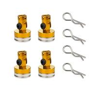 MKIUYVD RC Parts Compatible With Axial SCX10 For Traxxas TRX4 D90 D110 For HSP 1/10 Rc Cars 4pcs rc cars Body Posts Magnet Invisible Fixed Mount With Clip(Yellow)