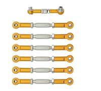 MKIUYVD RC Parts Compatible With Traxxas For Slash 4X4 For VXL 2WD For Rustler For Hoss 1/10 rc cars Parts Metal Turnbuckles Camber Link Rod Linkage Set(Yellow)