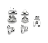 MKIUYVD RC Parts Compatible With Yikong For YK4082 4102 4103 RC Crawler Car Upgrades Parts Accessories Metal Front And Rear Axle Link Mount Stand Set(Silver)