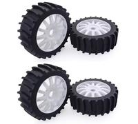 MKIUYVD rc tires For Arrma For Traxxas For Redcat For Team For Losi For HPI For HSP For Baja 1/8 rc Car 120Mm Snow Sand Paddle Tire Wheel Tyre(White)