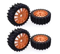 MKIUYVD rc tires For Arrma For Traxxas For Redcat For Team For Losi For HPI For HSP For Baja 1/8 rc Car 120Mm Snow Sand Paddle Tire Wheel Tyre(Yellow)