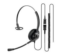 MKJ Call Center Telephone Headset with Microphone Noise Canceling Corded RJ9 Phone Headset for Aastra 6753i Avaya 1408 9508 Polycom Nortel Gigaset Toshiba Fanvil