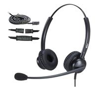 MKJ Cisco Headset with Microphone Corded RJ9 Headset for Cisco Phone 7975G | Wired Noise Canceling Office Headphone, Call Centre, Compatible with Cisco 7841 7942G 7945G 7965G 7970G 7985G 8811 8861 8865
