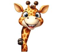 MKJFRLLSA 1pc Funny Animals Peeking Around the Corner Sticker, Home Wall Decal for Wall, Bathroom, Cabinet, Door,Toilet, Car, Laptop