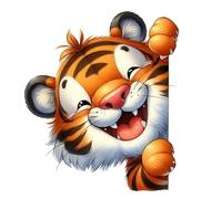 MKJFRLLSA 1pc Funny Animals Peeking Around the Corner Sticker, Home Wall Decal for Wall, Bathroom, Cabinet, Door,Toilet, Car, Laptop