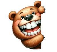 MKJFRLLSA 1pc Funny Animals Peeking Around the Corner Sticker, Home Wall Decal for Wall, Bathroom, Cabinet, Door,Toilet, Car, Laptop