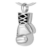 MKJFRLLSA Boxing Glove Cremation Jewelry for Ashes Stainless Steel Pendant Jewelry Boys Charm Necklace Jewelry
