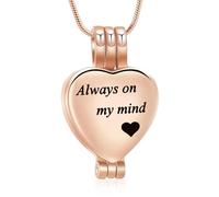 MKJFRLLSA Cremation Jewelry Eternal Heart Cremation Locket Necklace Loved Ones Keepsale Pendant