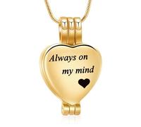 MKJFRLLSA Cremation Jewelry Eternal Heart Cremation Locket Necklace Loved Ones Keepsale Pendant