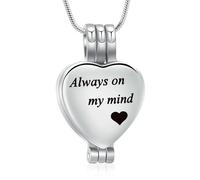 MKJFRLLSA Cremation Jewelry Eternal Heart Cremation Locket Necklace Loved Ones Keepsale Pendant