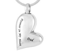 MKJFRLLSA Cremation Jewelry for Ashes Always in My Heart Memorial Urn Necklace for Human Pet Keepsake Pendant Necklace