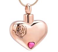 MKJFRLLSA Cremation Jewelry for Ashes Mom Love You Forever Heart Urn Necklace for Women Keepsake Ashe Holder Funeral Memorial Jewelry