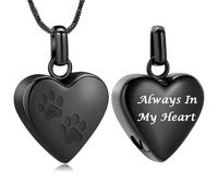 MKJFRLLSA Cremation Jewelry for Ashes Pendant - Dog Paw Loving Heart Urn Necklace Keepsake Urn Memorial Ash Jewelry for Women Men