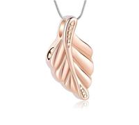 MKJFRLLSA Cremation Jewelry for Ashes Pendant -Leaf Urn Necklace Keepsake Urn Memorial Ash Jewelry for Women Men