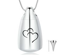 MKJFRLLSA Cremation jewelry guitar urn necklace with hollow ball commemorative lock, pendant urn jar, human souvenir jewelry