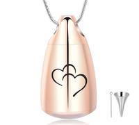MKJFRLLSA Cremation jewelry guitar urn necklace with hollow ball commemorative lock, pendant urn jar, human souvenir jewelry