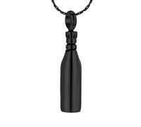 MKJFRLLSA Cremation Jewelry Wine Bottle Ashes Urn Necklace Stainless Steel Memorial Pendant Keepsake