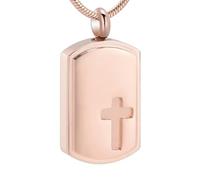MKJFRLLSA Cross Cremation Jewelry For Ashes Engraved has you in his arms,I have you in my Heart Memorial Urn Necklace For Human/Pet