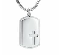 MKJFRLLSA Cross Cremation Jewelry For Ashes Engraved has you in his arms,I have you in my Heart Memorial Urn Necklace For Human/Pet