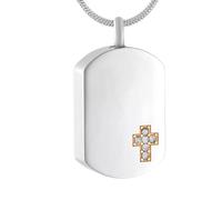 MKJFRLLSA Cross Cremation Jewelry For Ashes Engraved has you in his arms,I have you in my Heart Memorial Urn Necklace For Human/Pet