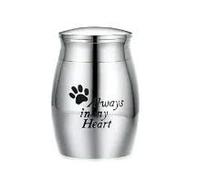 MKJFRLLSA Customize Stainless Steel Cremation Urn for Pet Ashes Keepsake Burial Funeral Urns for Ashes Dogs Cats Human