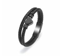 MKJFRLLSA Double Layer Heart Locket Cremation Jewelry Men For Ashes Keepsake Funeral Bracelets Memorial Bangle
