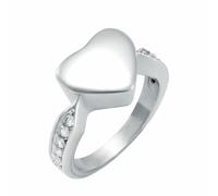 MKJFRLLSA Engravable Blank Little Heart Cremation ring Stainless Steel Ashes Holder Keepsake Memorial Urn Finger Ring For Women