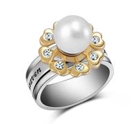 MKJFRLLSA Flower Urn Ring for Ashes Hold Loved Ones A piece of my heart Lives in heaven Cremation Jewelry Urns Ring for Women