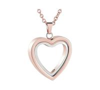 MKJFRLLSA Glass Cremation Jewelry Necklace for Ashes Heart Memorial Lockets for Ashes Stainless Steel Keepsake Urn Ashes Pendants