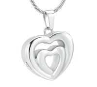 MKJFRLLSA Heart Cremation Jewelry Pendant Hold Human/Pet Funeral Ashes Keepsake Memorial Urn Necklace For Women Men