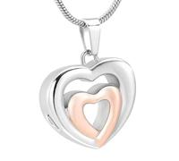 MKJFRLLSA Heart Cremation Jewelry Pendant Hold Human/Pet Funeral Ashes Keepsake Memorial Urn Necklace For Women Men