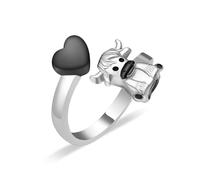 MKJFRLLSA Heart Cremation Ring for Ashes Memorial Human Pet Ashes Holder Urns Hand Ring Funeral Keepsake Jewelry for Women Men