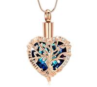 MKJFRLLSA Heart Cremation Urn Necklace Stainless Steel Memorial Ashes Holder Keepsake Love Pendant Remembrance Jewelry for Ash