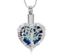 MKJFRLLSA Heart Cremation Urn Necklace Stainless Steel Memorial Ashes Holder Keepsake Love Pendant Remembrance Jewelry for Ash