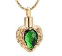 MKJFRLLSA Heart Crystal Cremation Jewelry for Ashes of Loved Ones Engraved Always in my heart Urn Necklace for Human Pet Ashes Jewelry