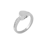 MKJFRLLSA Memorial Ring Heart Urn For Ashes Inlay Crystal 316L Stainless Steel Cremation Rings For Pet/Human Keepsake Urns Jewelry
