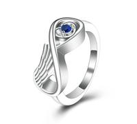MKJFRLLSA Memorial Urns Ring Wing Urn For Women Stainless Steel Jewelry Human/Pet Ashes Holder Customized Cremation Rings