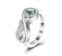 MKJFRLLSA Memorial Urns Ring Wing Urn For Women Stainless Steel Jewelry Human/Pet Ashes Holder Customized Cremation Rings