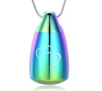 MKJFRLLSA Memroial Jewelry Memory Leave Pendant Hold Ashes Water Drop Cremation Urn Necklace For Pet/Human Ashes