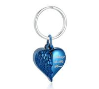 MKJFRLLSA Openable Heart Cremation Key Chain With Urns For Human/Pet Ashes Customize Gifts To woman/Men Memorial Keyrings Jewelry