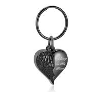 MKJFRLLSA Openable Heart Cremation Key Chain With Urns For Human/Pet Ashes Customize Gifts To woman/Men Memorial Keyrings Jewelry