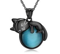 MKJFRLLSA Pet Cremation Jewelry Cat Urn Necklace for Ashes Keepsake Memorial with Moonstone