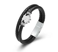MKJFRLLSA Pet Paw Urn Bracelet For Dog Cat Ashes Cremation Keepsake Jewelry Gifts for Men Woman Stainless Steel Memorial Bangle