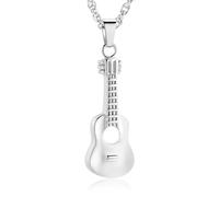 MKJFRLLSA Stainless steel musical note commemorative necklace, urn pendant, souvenir, beloved jewelry pendant