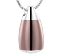 MKJFRLLSA Tear-drop Memroial Jewelry Memory Leave Pendant Hold Ashes Water Drop Cremation Urn Necklace For Pet/Human Ashes