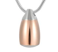 MKJFRLLSA Tear-drop Memroial Jewelry Memory Leave Pendant Hold Ashes Water Drop Cremation Urn Necklace For Pet/Human Ashes