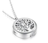 MKJFRLLSA Tree of Life Cremation Urn Pendant Necklace For Ashes Locket Use Memorial Ash Keepsake Urns For Pet/Human Jewelry
